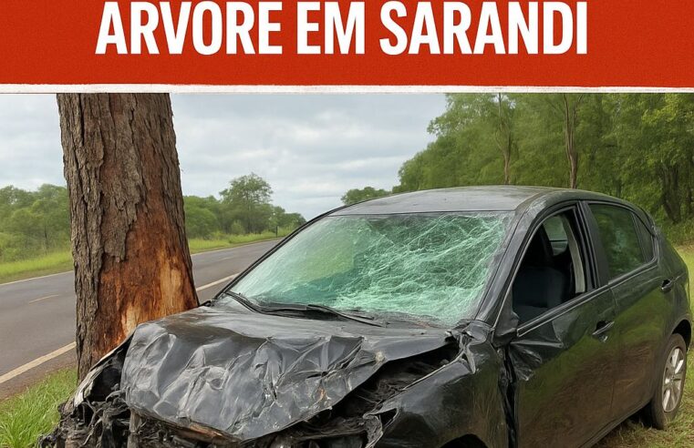 Tragédia na BR-376: Jovem de 28 anos morre após carro bater em árvore em Sarandi