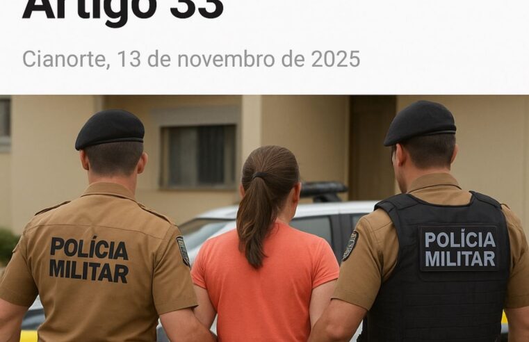 Mulher é presa em Cianorte durante cumprimento de mandado judicial