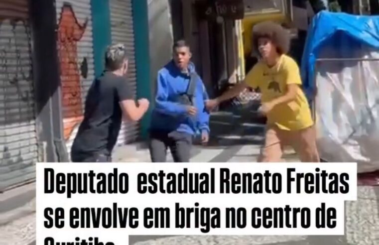 DEPUTADO RENATO FREITAS SE ENVOLVE EM CONFRONTO NO CENTRO DE CURITIBA; VÍDEOS MOSTRAM TROCA DE AGRESSÕES