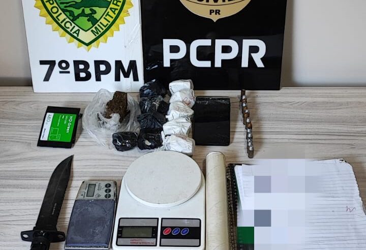 Polícia Civil e Polícia Militar apreendem drogas e munições durante cumprimento de mandado em operação conjunta