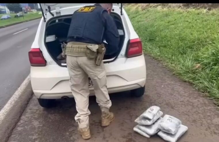 Motorista é preso com mais de 24 kg de haxixe durante fiscalização da PRF na BR-369