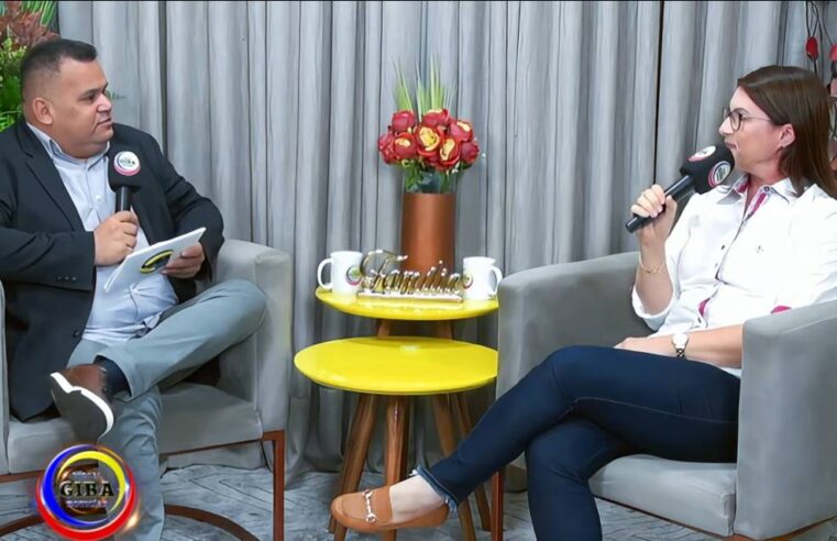Giba entrevista a vice-prefeita de Rondon, Giselma Aparecida