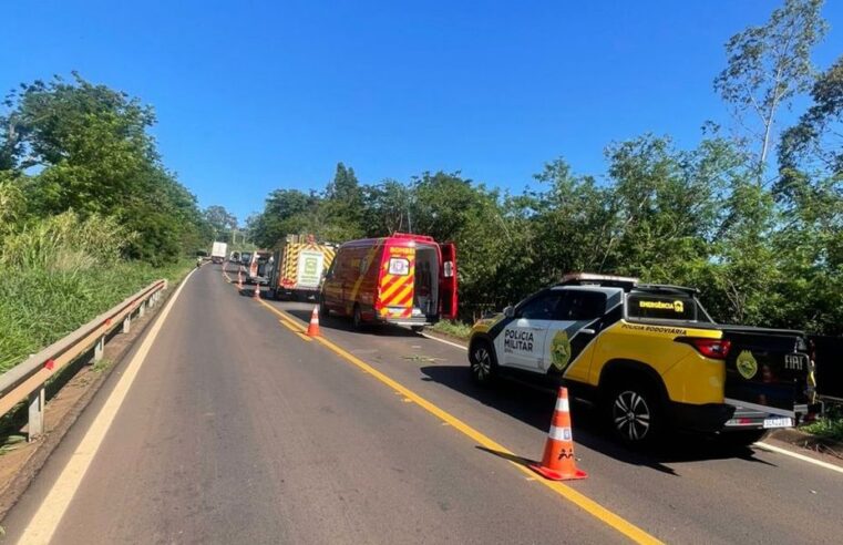 COLISÃO FRONTAL NA PR-082 DEIXA TRÊS FERIDOS ENTRE INDIANÓPOLIS E CIANORTE