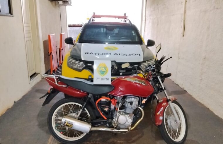 Adolescente é flagrado pilotando motocicleta irregular em Cidade Gaúcha