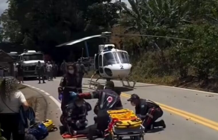 Grave acidente mobiliza helicóptero do NOTAER em Santa Teresa (ES)