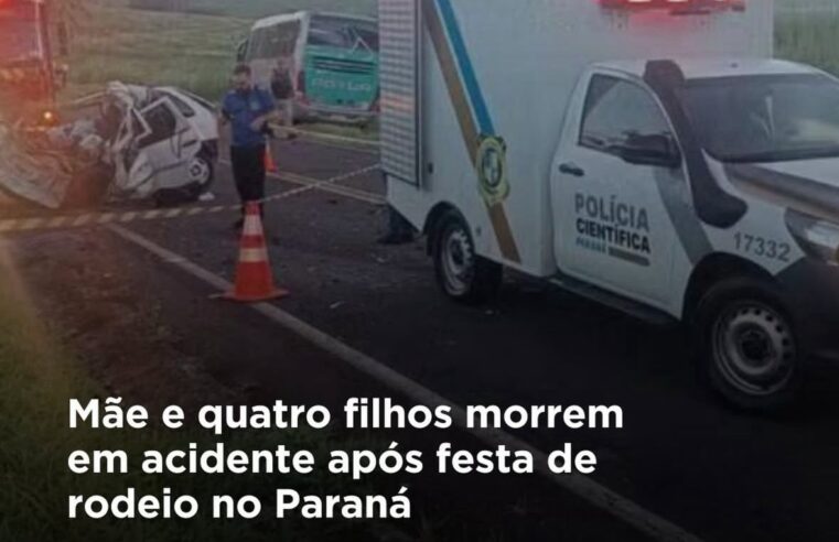SEIS PESSOAS DA MESMA FAMÍLIA MORREM EM TRÁGICA COLISÃO NA PR-490 ENTRE FRANCISCO ALVES E ALTÔNIA
