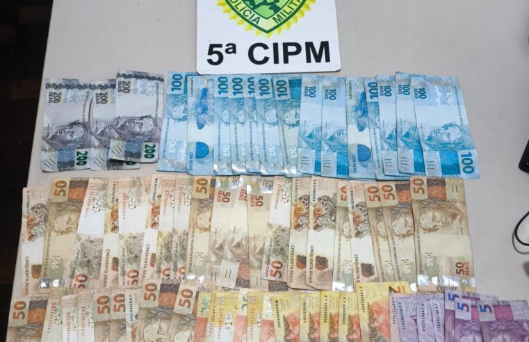 Suspeita de circulação de moeda falsa mobiliza a Polícia Militar em Terra Boa