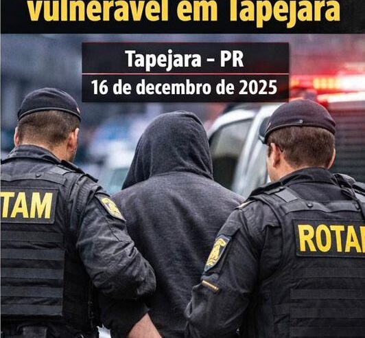 ROTAM prende foragido da Justiça por estupro de vulnerável em Tapejara