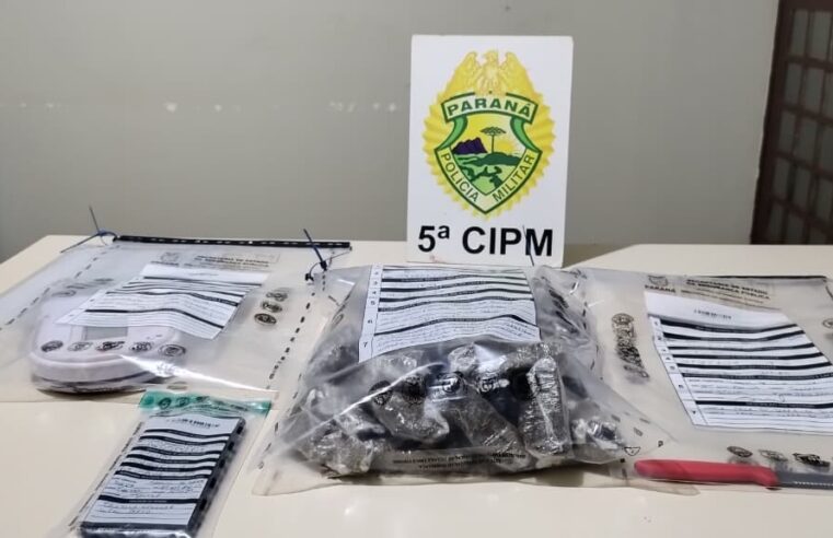 Homem é preso por tráfico de drogas em Jussara durante patrulhamento da Polícia Militar