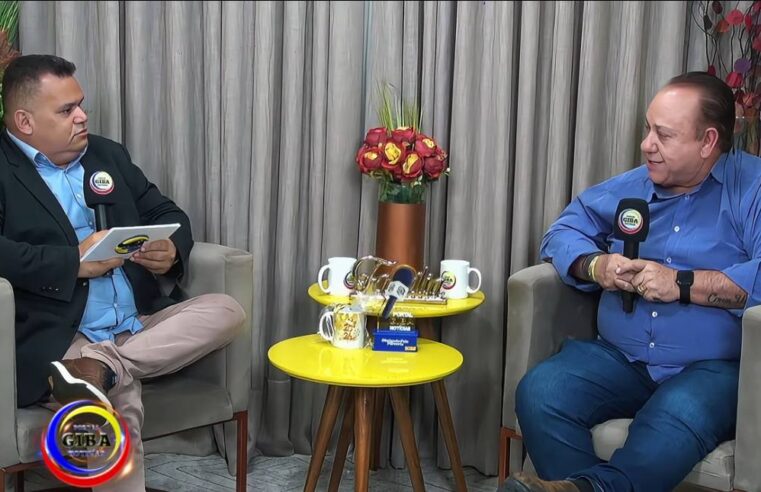 GIBA RECEBE ROBERTO ACIOLI NOPROGRAMA SALA VIP – EX-DEPUTADO E APRESENTADOR DO PROGRAMA 190..