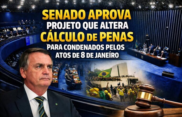 Senado aprova projeto que altera cálculo de penas para condenados pelos atos de 8 de janeiro