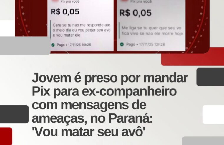 Jovem é preso em Ponta Grossa após usar Pix para intimidar ex-companheiro e familiares