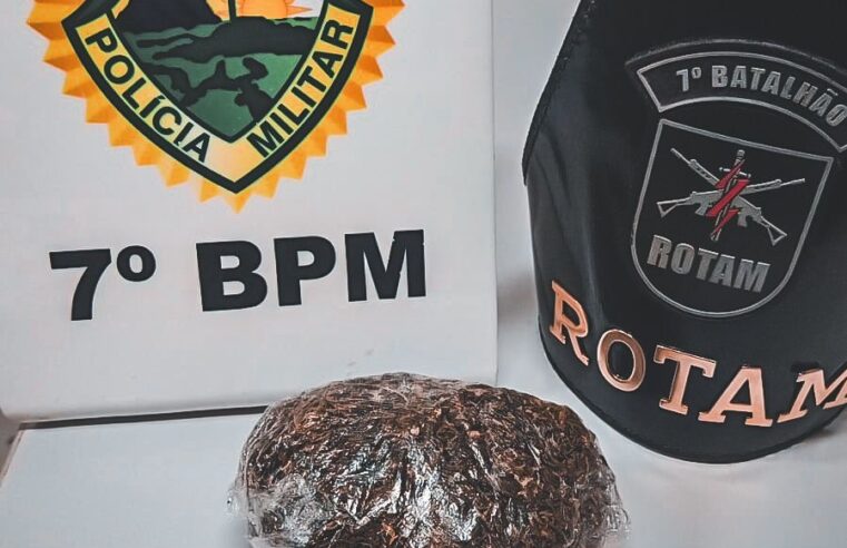 Homem é preso por tráfico de drogas durante abordagem da ROTAM em Cruzeiro do Oeste