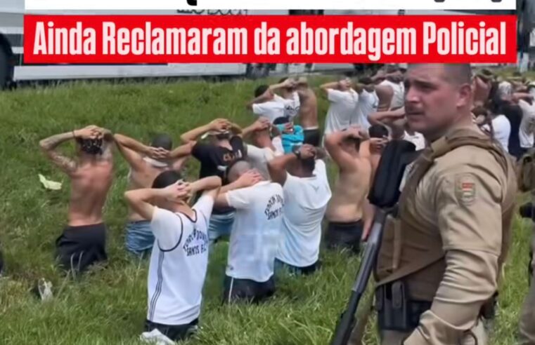 Torcedores do Santos são detidos após ataque a ônibus do Internacional na BR-101, em Itapema