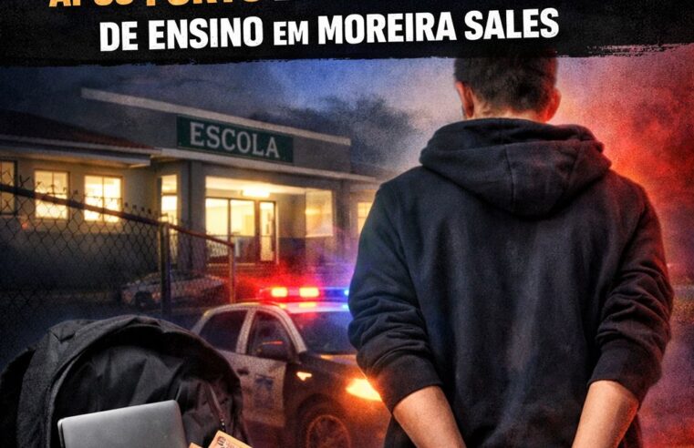 ADOLESCENTE É APREENDIDO APÓS FURTO EM ESTABELECIMENTO DE ENSINO EM MOREIRA SALES