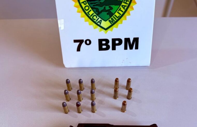 Homem é preso e mulher detida após ocorrência de violência doméstica e apreensão de arma em Cruzeiro do Oeste