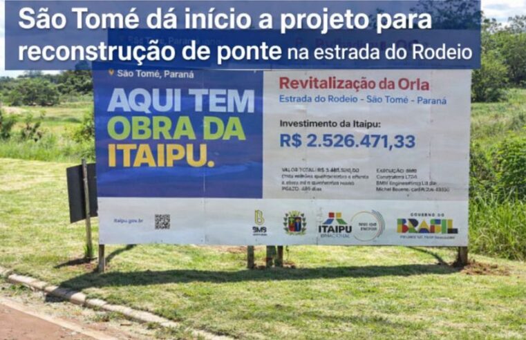 São Tomé dá início a projeto para reconstrução de ponte na estrada do Rodeio São Tomé – 13 de janeiro de 2026