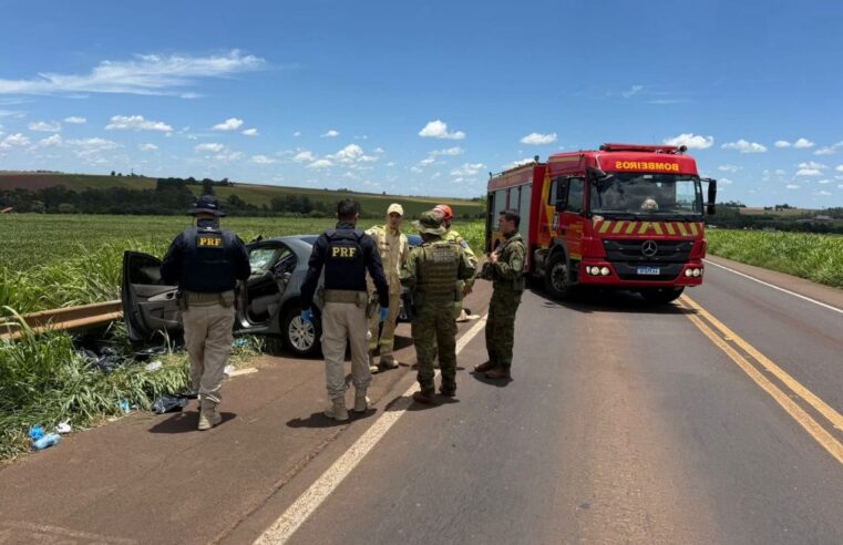 Acidente grave na BR-163 resulta em duas mortes e deixa cinco pessoas feridas