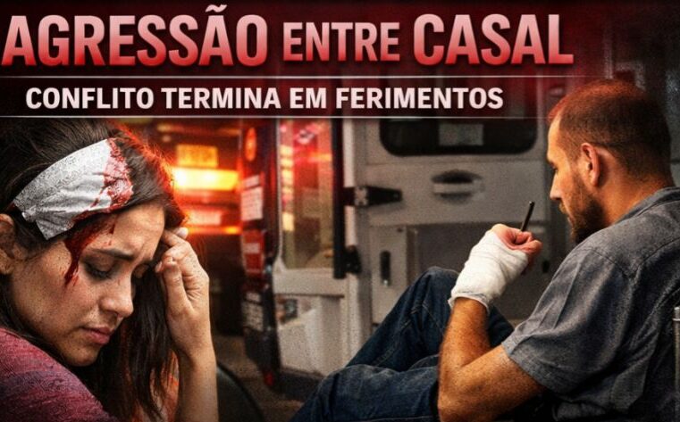 Conflito entre casal termina com feridos e encaminhamento à delegacia em Cianorte