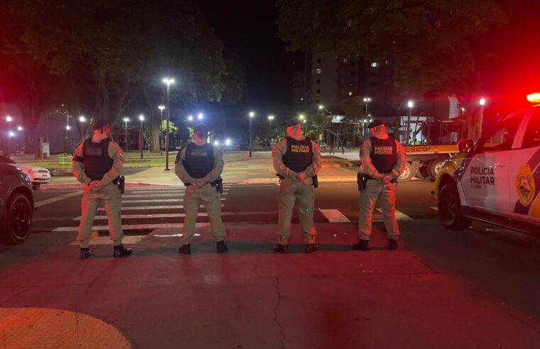 POLÍCIA MILITAR REALIZA POLICIAMENTO OSTENSIVO NA ÁREA CENTRAL DE CIANORTE