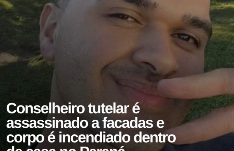 Conselheiro tutelar é morto a facadas e casa é incendiada no sul do Paraná