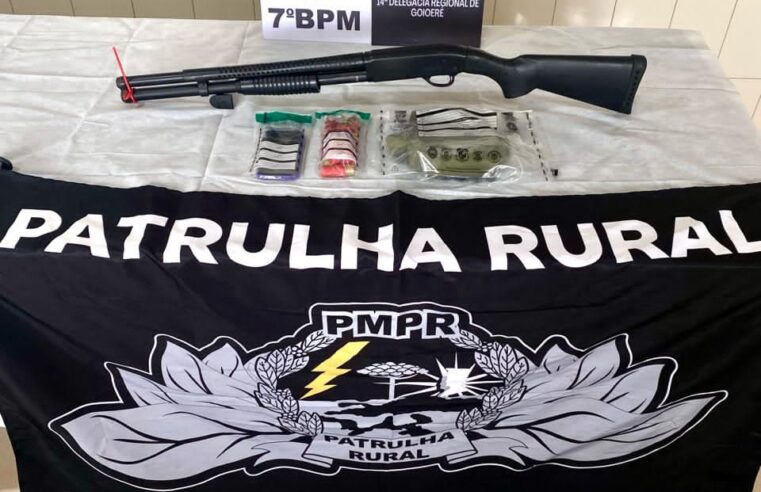 HOMEM É DETIDO POR PORTE ILEGAL DE ARMA DE FOGO EM GOIOERÊ