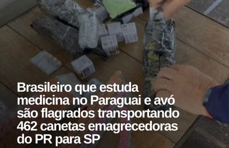 Estudante de medicina e avó são flagrados com 462 canetas emagrecedoras na BR-277