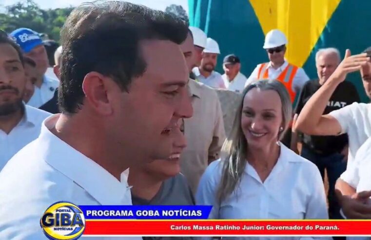 Ratinho Júnior afirma que ponte do Rio Ivaí em Japurá é feita sem verba federal e destaca força do Paraná
