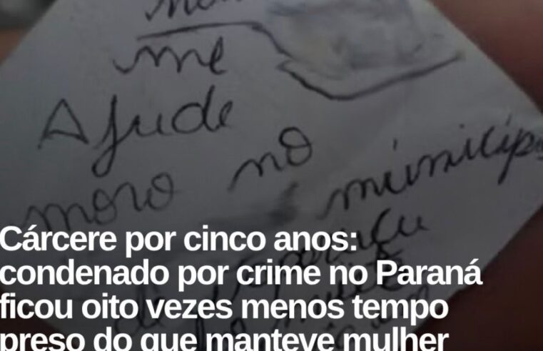 Cumpriu menos de 1 ano de prisão, mas manteve mulher em cárcere por 5 anos