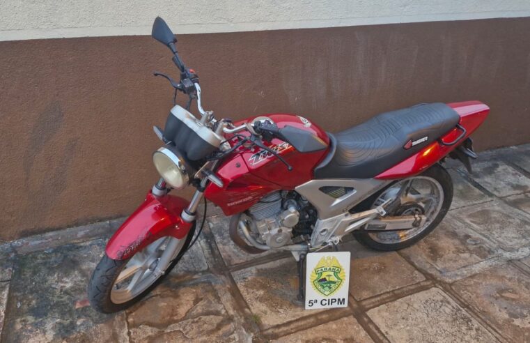 Polícia Militar registra infração de trânsito e recolhe motocicleta irregular em Terra Boa