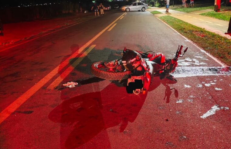 Acidente entre carro e motocicleta deixa homem ferido em Cianorte