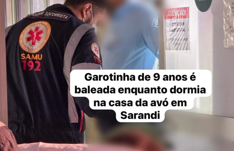 Garotinha de 9 anos é baleada enquanto dormia na casa da avó em Sarandi
