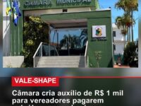 Polêmica: Câmara regulamenta auxílio de R$ 1 mil para vereadores custearem saúde e academia