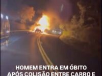 Homem morre após grave colisão entre carro e caminhão na BR-277, em Matelândia