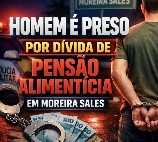 Homem é preso por falta de pagamento de pensão alimentícia em Moreira Sales