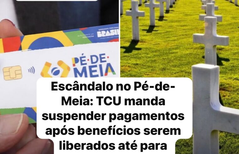 O Tribunal de Contas da União (TCU) determinou que o Ministério da Educação (MEC) suspenda o pagamento dos incentivos financeiros do programa Pé-de-Meia destinados a beneficiários cujos CPFs estejam vinculados a pessoas falecidas entre os anos de 2009 e 2023.