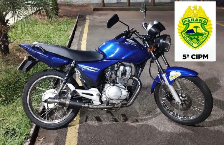 Motocicleta é apreendida por irregularidades e condutor com CNH suspensa em Cianorte