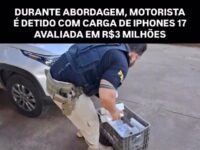 Motorista tenta fugir, mas PRF apreende carga milionária de iPhones escondida em caminhonete na BR-369