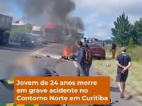 Jovem de 24 anos perde a vida em grave acidente no Contorno Norte, em Curitiba