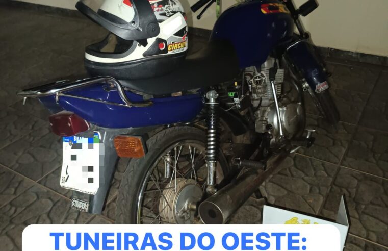 TUNEIRAS DO OESTE: SUSPEITO DE ROUBO DE MOTOCICLETA É PRESO PELA POLÍCIA MILITAR NA PR-479