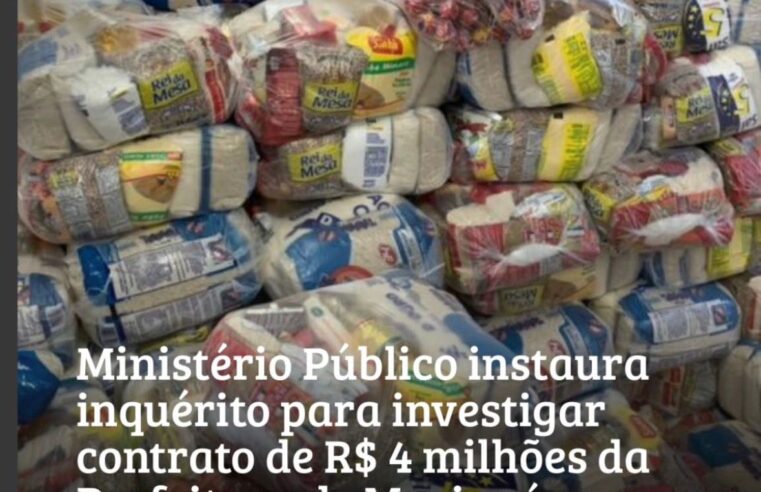 MP-PR investiga contrato de R$ 4,1 milhões para compra de cestas básicas pela Prefeitura de Maringá
