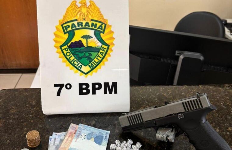 Jovem é preso por tráfico de drogas e porte ilegal após ameaças em Cruzeiro do Oeste