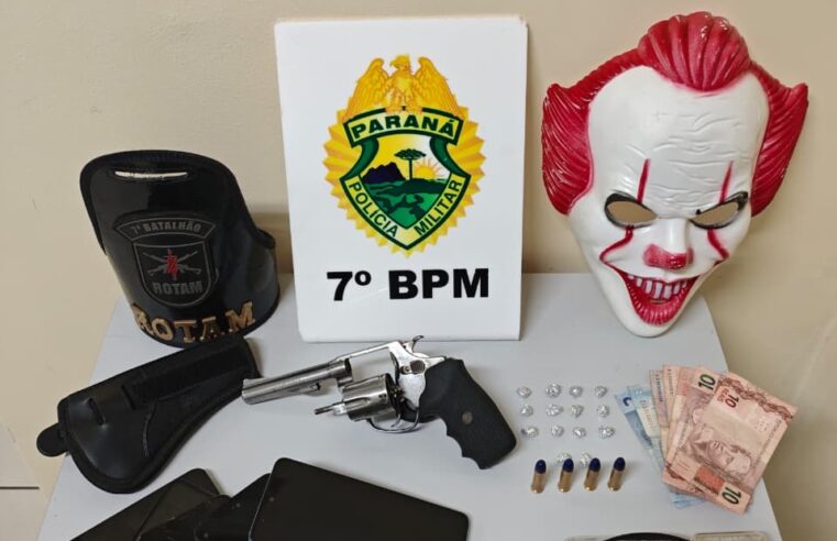 Ação da ROTAM resulta em apreensão de arma, drogas e prisão de sete pessoas em Cruzeiro do Oeste