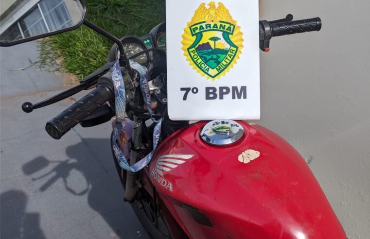 Adolescente é flagrado conduzindo motocicleta irregular em Cruzeiro do Oeste