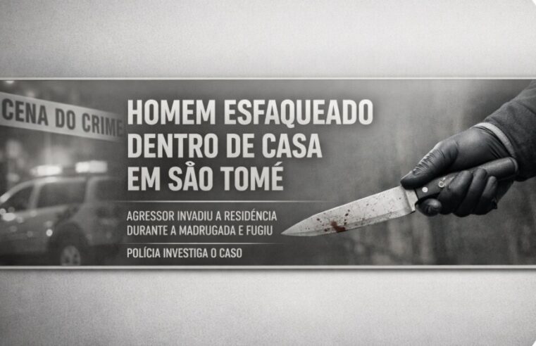 Homem é esfaqueado dentro de casa durante a madrugada em São Tomé; autor fugiu após o ataque