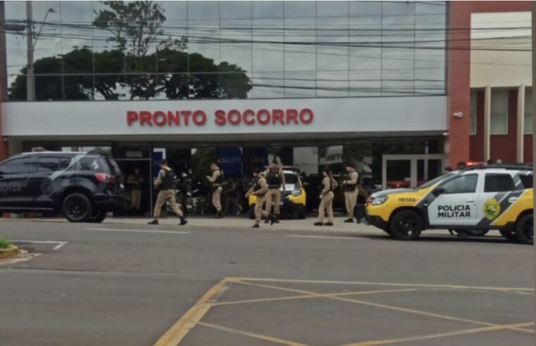 URGENTE: Médico em surto efetua disparos dentro de hospital em Umuarama e é preso