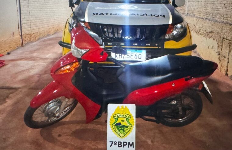 Condutor sem CNH é abordado pela Polícia Militar e motoneta é apreendida em Rondon (PR)