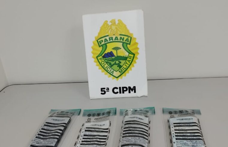 TRÁFICO DE DROGAS É DESARTICULADO PELA POLÍCIA MILITAR EM CIANORTE APÓS DENÚNCIA ANÔNIMA