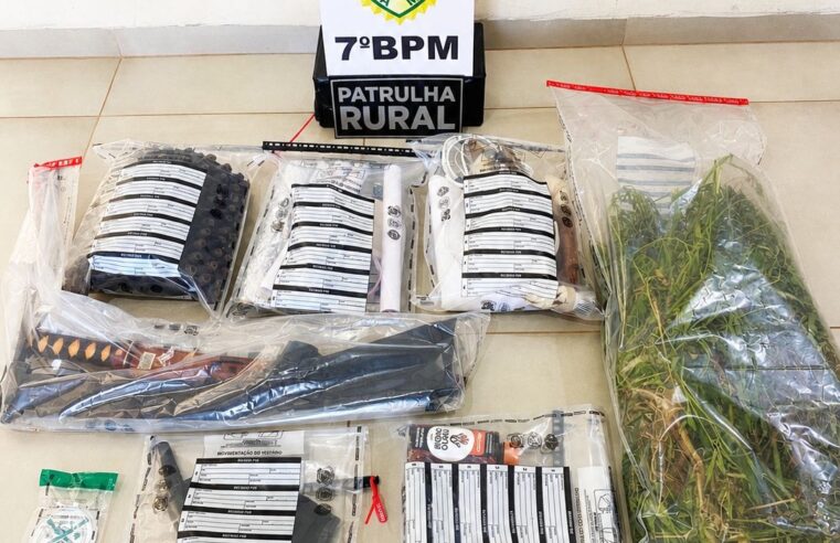 POLÍCIAS CIVIL E MILITAR DESARTICULAM CULTIVO DE DROGAS E PRENDEM HOMEM NA ZONA RURAL DE GOIOERÊ