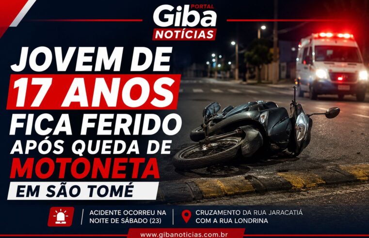 Jovem de 17 anos fica ferido após queda de motoneta em São Tomé